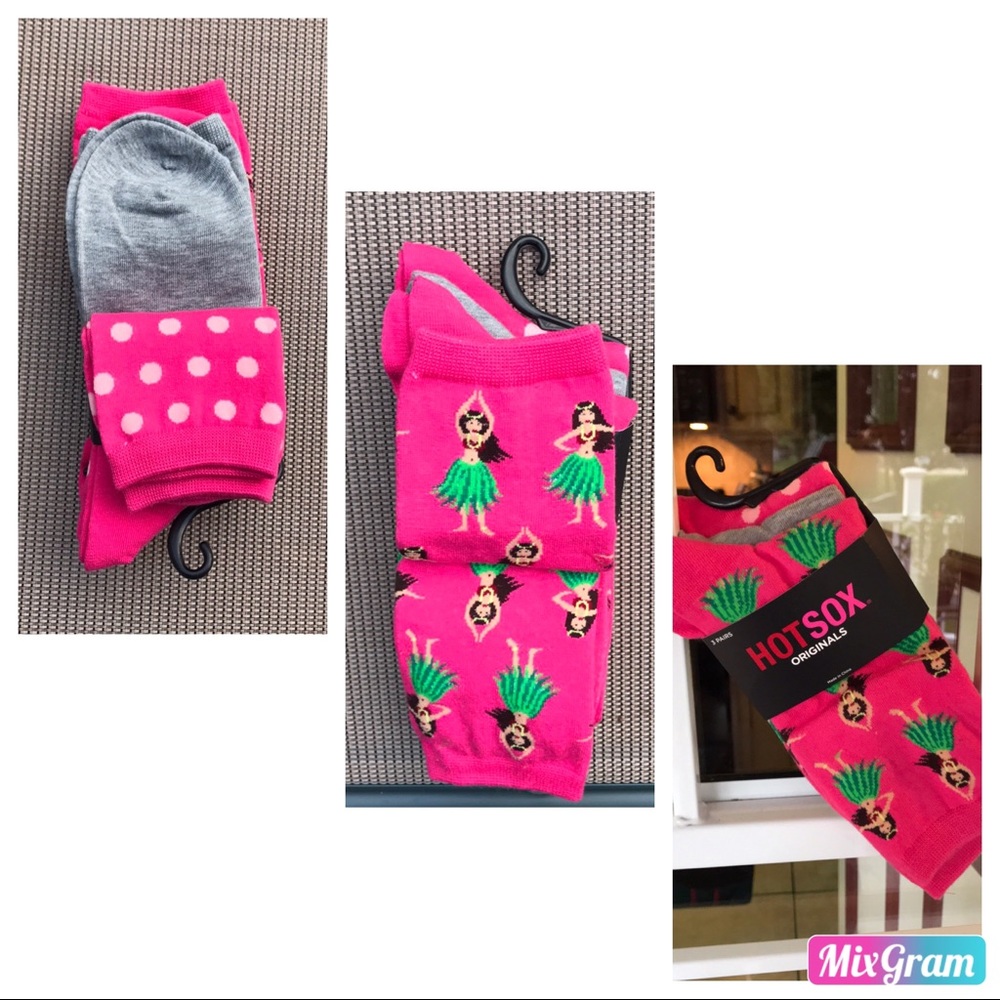 🛍3 PAIRS HOT SOX ORIGINALS HULA GIRL SIZE ONE 🛍